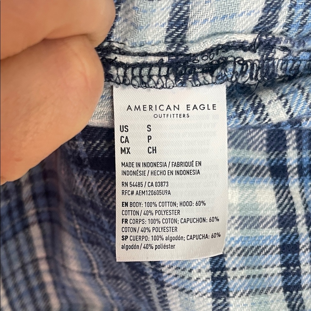 American Eagle Outfitters Blue Floral Hoodie - Picture 8 of 8